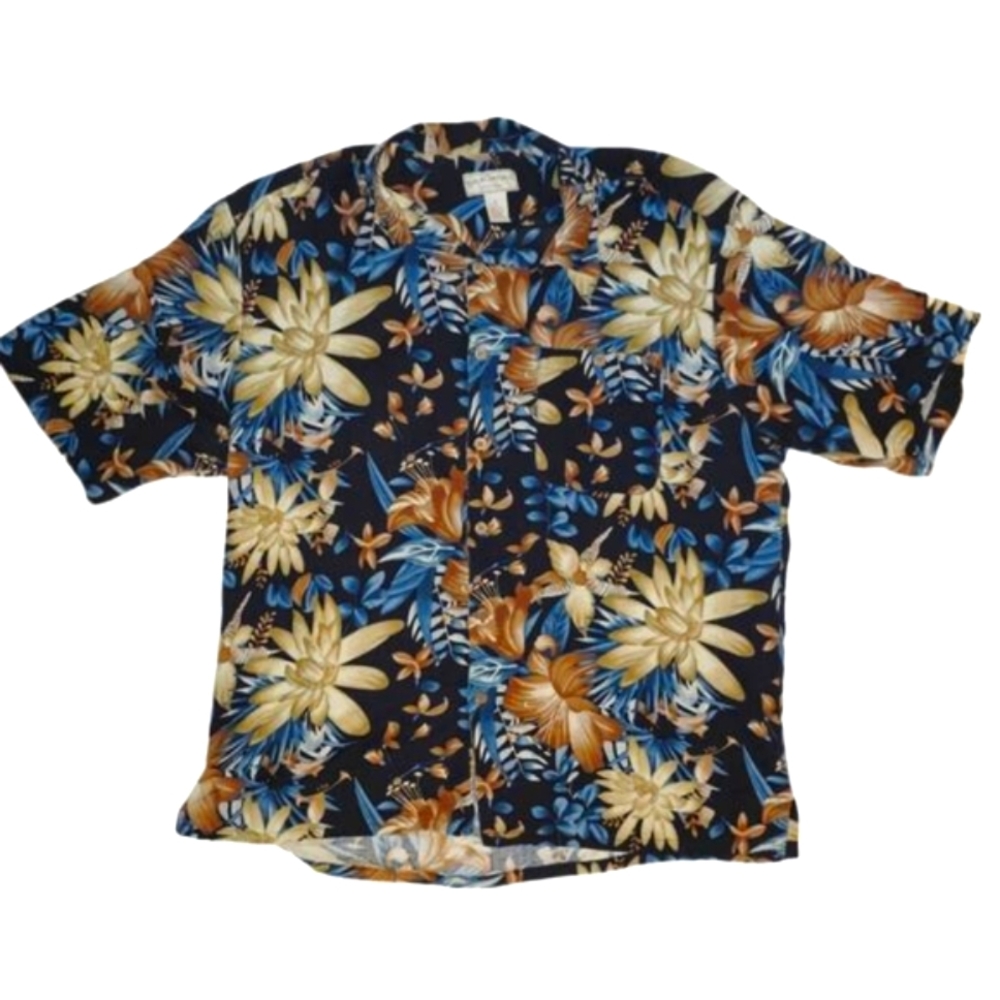 Boca Classics 100% Silk Island‎ Wear Hawaiian Shirt Mens Size XL
